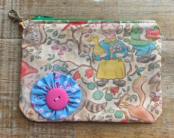 Gnome portemonnee portemonnee Cottagecore sleutelhanger tas portemonnee bloemen kitsch zakje met rits ID-houder portemonnee rits hippie Cottagecore ritszakje