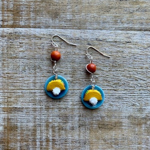 Taco Earrings Ceramic Taco Earrings Food Taco Tuesday Miniature Taco Sour Cream Mexican Food Clip On Earrings Ear Hangers Gauges