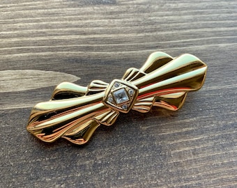 Art Deco Bowtie Brooch Retro Style Brooch Pin Art Deco Brooch Geometric Pin Bow Brooch Vintage Art Deco Rhinestone Brooch