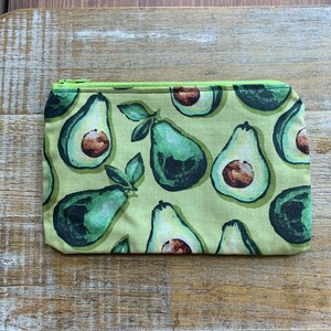 Avocado Wallet Purse Avocado Coin Pouch Pinup ID Holder Guacamole Zipper Bag Green Bag Pouch Avocado Coin Purse Avocado Gift Green Pouch