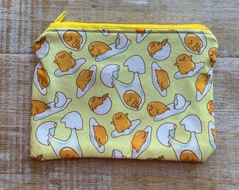 Kawaii Egg Wallet Purse Bag Egg Pouch Coin Purse Bag Egg Yolk Wallet ID Holder Fabric Wallet Kawaii Egg Yolk Zipper Bag Funny Egg Pouch