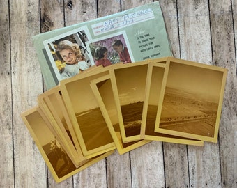 Archiwalne zdjęcia marynarki wojennej z II wojny światowej Ephemera Junk Journal Wiadomości 1945 Archiwalne sepia okręty wojenne samoloty bojowe Zdjęcie Kodak Junk Journal Wojskowe pamiątki z II wojny światowej