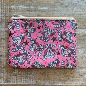 Foda-carteira de câncer, bolsa de moedas, bolsa de empoderamento feminina, bolsa de moedas, carteira de câncer de mama, tecido de positividade corporal, bolsa de moedas, bolsa com zíper de peito
