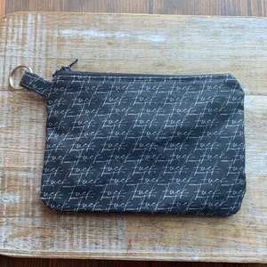 Monedero Art Deco con diseño de mariquita, monedero con palabras malsonantes, monedero monocromático con tarjetero para identificación, bolsa de tela con cremallera, regalo divertido
