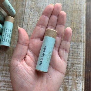 Pickle Lip Balm Eco Friendly Lip Balms Natural Plastic-free Packaging Zero Waste Chapstick Earth Friendly Sustainable Biodegradable Pickle image 4