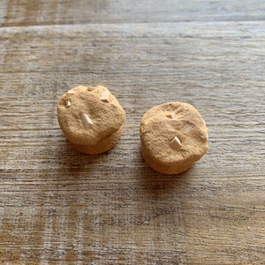 Macadamia Nut Cookie 18mm Plugs White Chip Cookie Gauges Cookie Plugs Cookie Gauges Macadamia Cookie Plugs Wood Plugs Wood Gauges