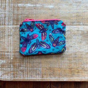 Monedero de polilla de la muerte, bolsa de polillas, monedero, bolsa de polillas de colores, billetera con tarjetero para identificación, billetera de tela, bolsas con cremallera de polilla de la muerte