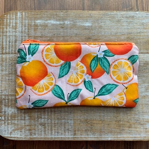 Orange Brieftasche Geldbörse Hipster Citrus Schlüsselbund Tasche Geldbörse Kosmetiktasche Mandarine Brieftasche ID Halter Stoff Brieftasche Cuties Orange Reißverschluss Tasche