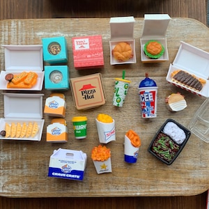 Imán de nevera en miniatura de comida rápida ONE, hecho a mano, mini imanes de nevera de marca, imanes de comida, divertidos imanes de comida, imanes de restaurante