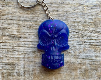 Skull Keychain Gothic Skull Keychain Gothic Wicca Keychain Resin Skulls Keychain Halloween Skeleton Keychain Halloween Keychain Gift