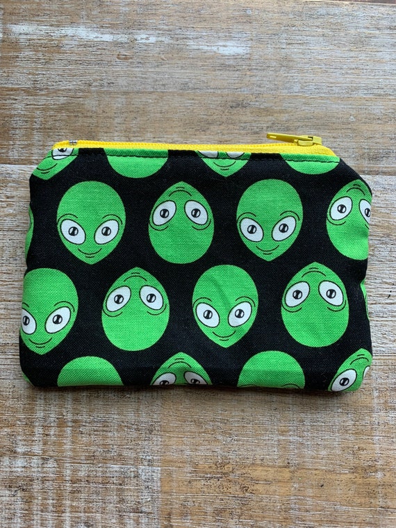 1990s Alien Coin Purse 1990s Bag Coin Purse Alien Zippered Pouch