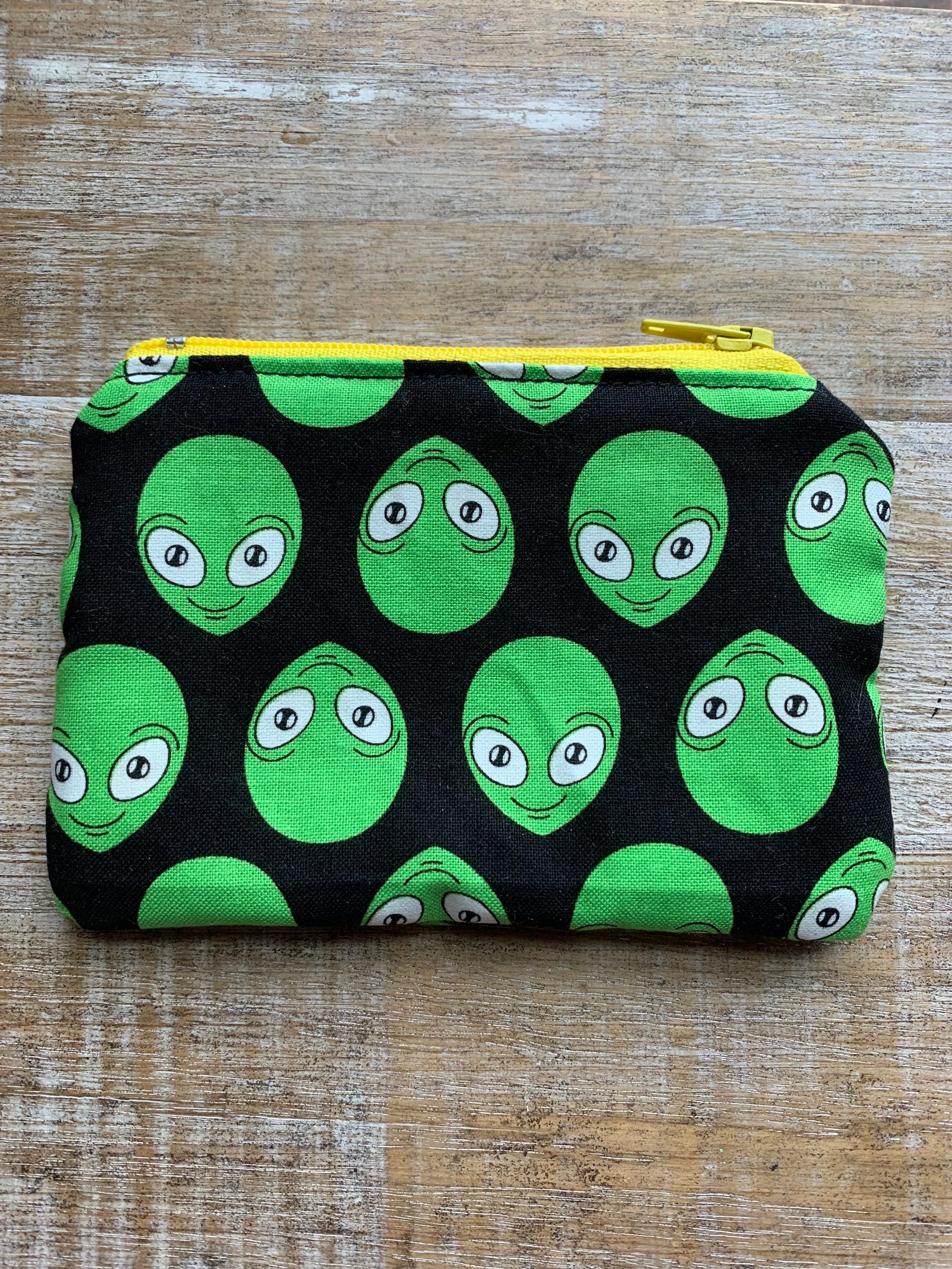 1990s Alien Coin Purse 1990s Bag Coin Purse Alien Zippered Pouch