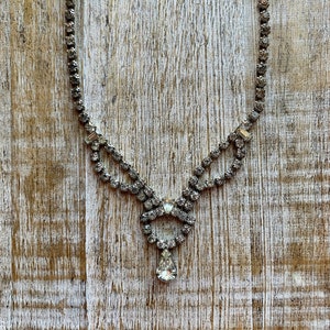 Vintage Rhinestone Necklace Wedding Rhinestone Jewelry Rhinestone Necklace 1950s Vintage Necklace 1960s Vintage Necklace Rhinestone Wedding
