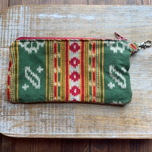 Boho Geldbörse Tasche Ureinwohner Stil Boho Schlüsselanhänger Tasche Geldbörse erdiger Beutel Boho Vintage Geldbörse Ausweishalter Fabric Wallet Navajo Upcycled