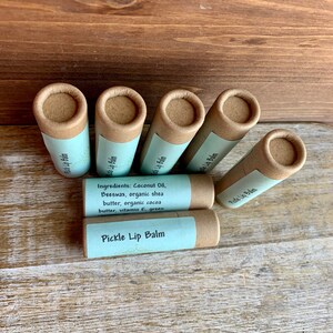 Pickle Lip Balm Eco Friendly Lip Balms Natural Plastic-free Packaging Zero Waste Chapstick Earth Friendly Sustainable Biodegradable Pickle image 5