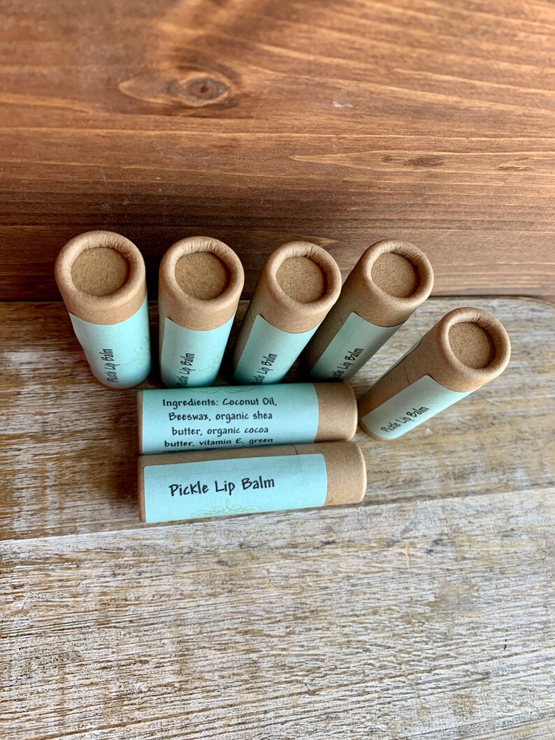 Pickle Lip Balm Eco Friendly Lip Balms Natural Plastic-free Packaging Zero Waste Chapstick Earth Friendly Sustainable Biodegradable Pickle image 5
