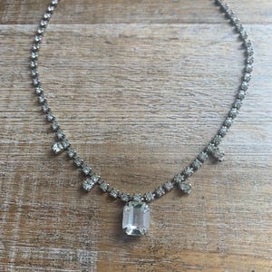 Vintage Rhinestone Necklace Wedding Rhinestone Jewelry Rhinestone Necklace 1950s Vintage Necklace 1960s Vintage Necklace Rhinestone Wedding