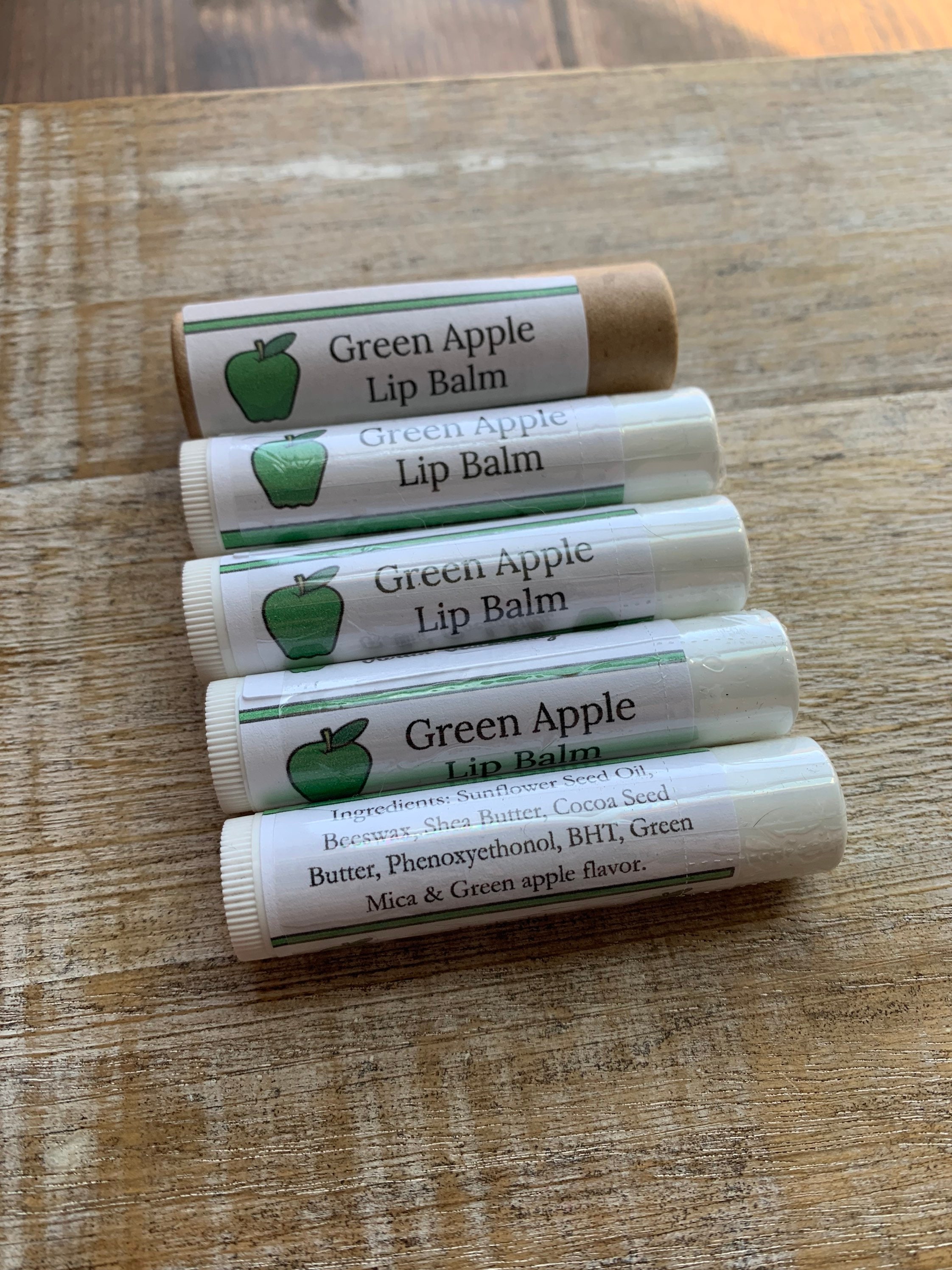 Green Apple Lip Balm Apple Lip Balm Green Apple Lip Care Etsy