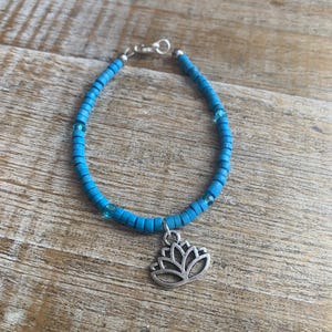 Blue Lotus Bracelet Blue Vote Bracelet Womens Rights Bracelet Female Vice President Bracelet VP Friendship Voting Bracelet Statement