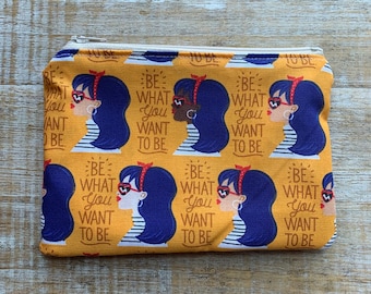 Self Love Wallet Bag Zippered Pouch Be What You Want To Be Gift for Mental Health Awareness Wallet Bag Zipper Wallet Pouch Self Love