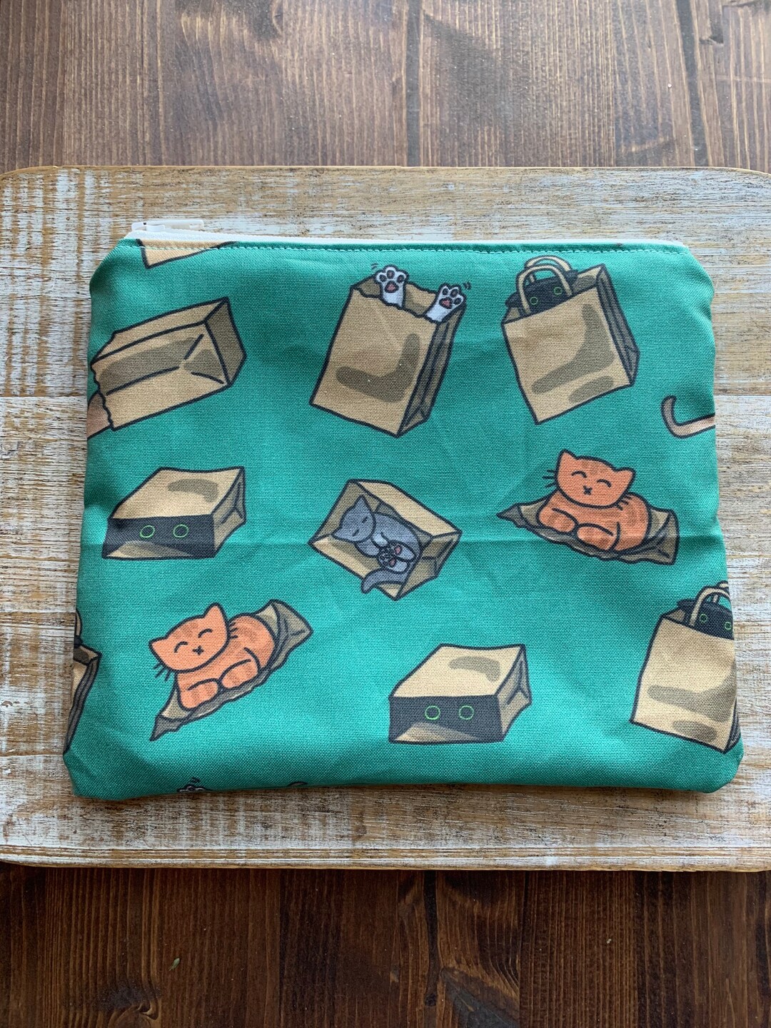 Funny Cat Makeup Bag Cats in Boxes Cosmetic Bag Cat Makeup Bag Cats