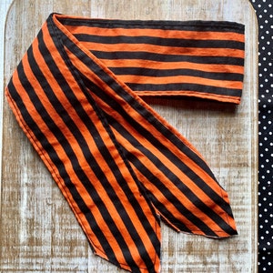 Halloween Striped Head Scarves Wraps Red Stripe Pin UP Rockabilly Handmade Self Tie Hair Scarf Rosie the Riveter Hairband