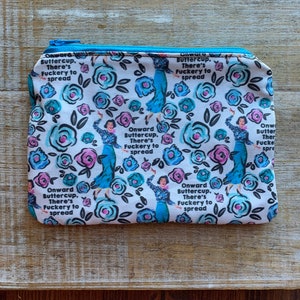 Adelante, Buttercup, hay mierda que esparcir, billetera, monedero, bolso vintage con palabrotas, monedero, regalo divertido, bolsa burda, regalo de broma