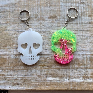 Schädel Schlüsselanhänger Zucker Schädel Schlüsselanhänger Zucker Schädel Harz Schädel Schlüsselanhänger Dia De Los Muertos Schlüsselanhänger Halloween Schädel Schlüsselanhänger
