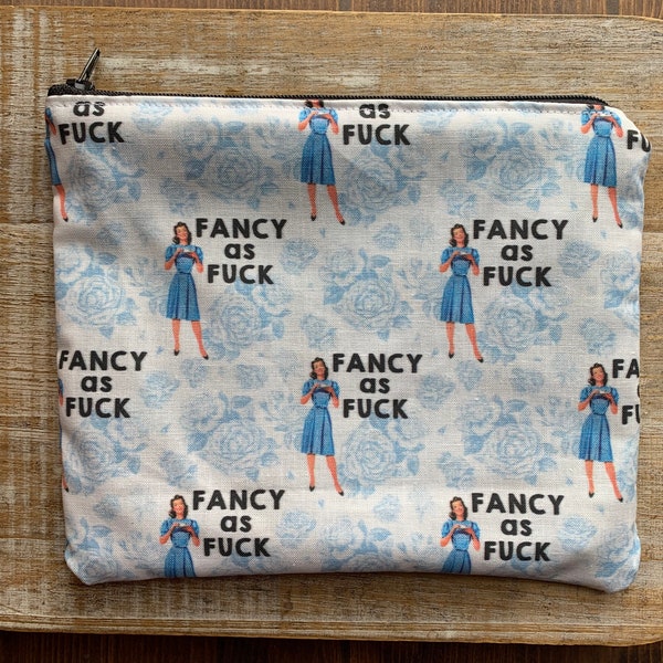 Fancy As Fuck Makeup Bag Wallet Coin Purse vintage Swear Word Bag Coin Purse Funny Gift Crude Pouch Gag Gift Fancy AF Makeup Pouch