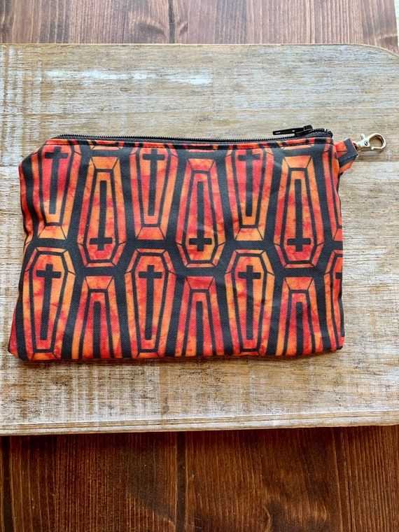 Coffin Wallet Purse Gothic Satanic Keychain Bag Coin Purse 666