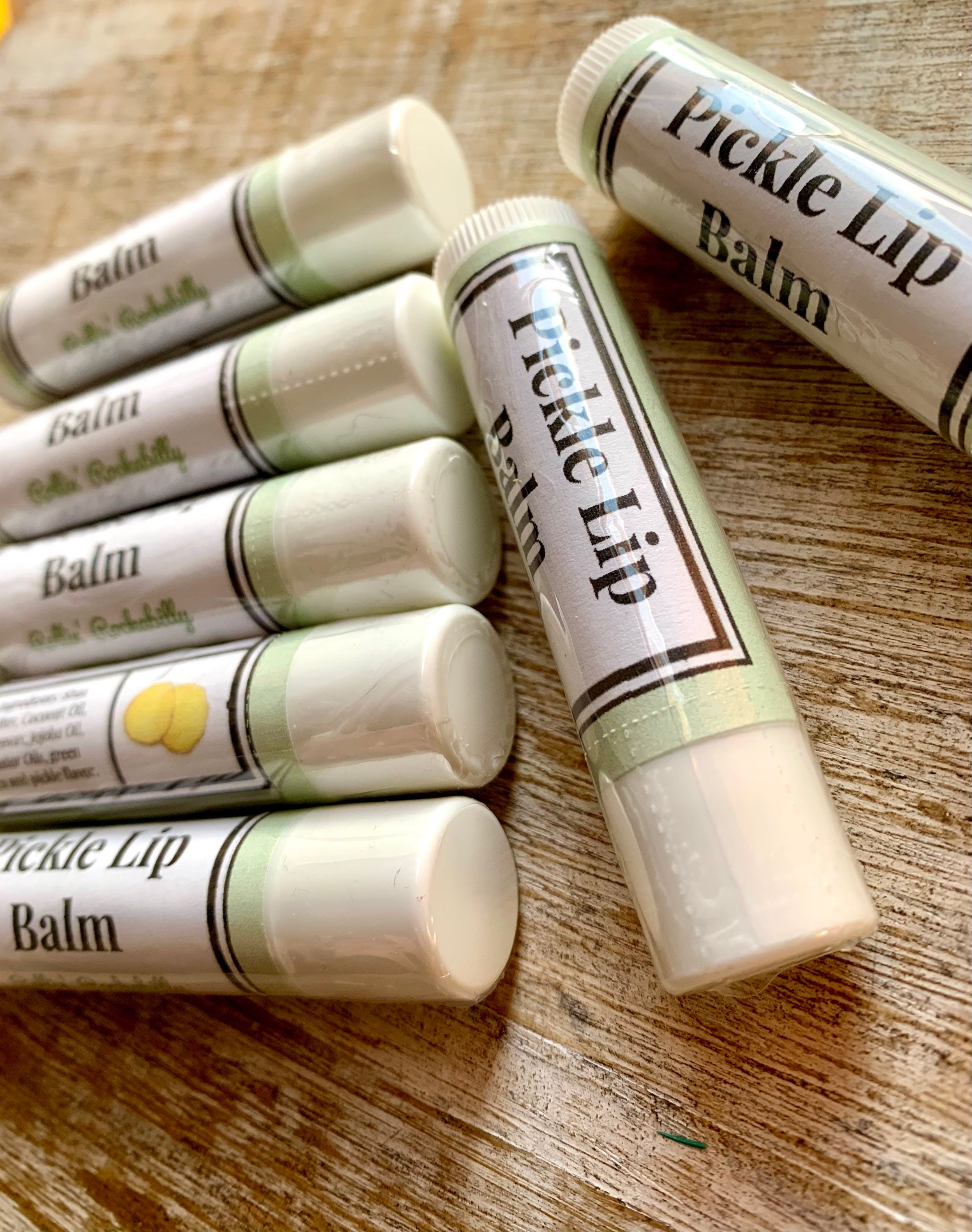 DILL PICKLE Lip Balm Pickle Flavor Handmade Lip Balm Gag Gift Etsy