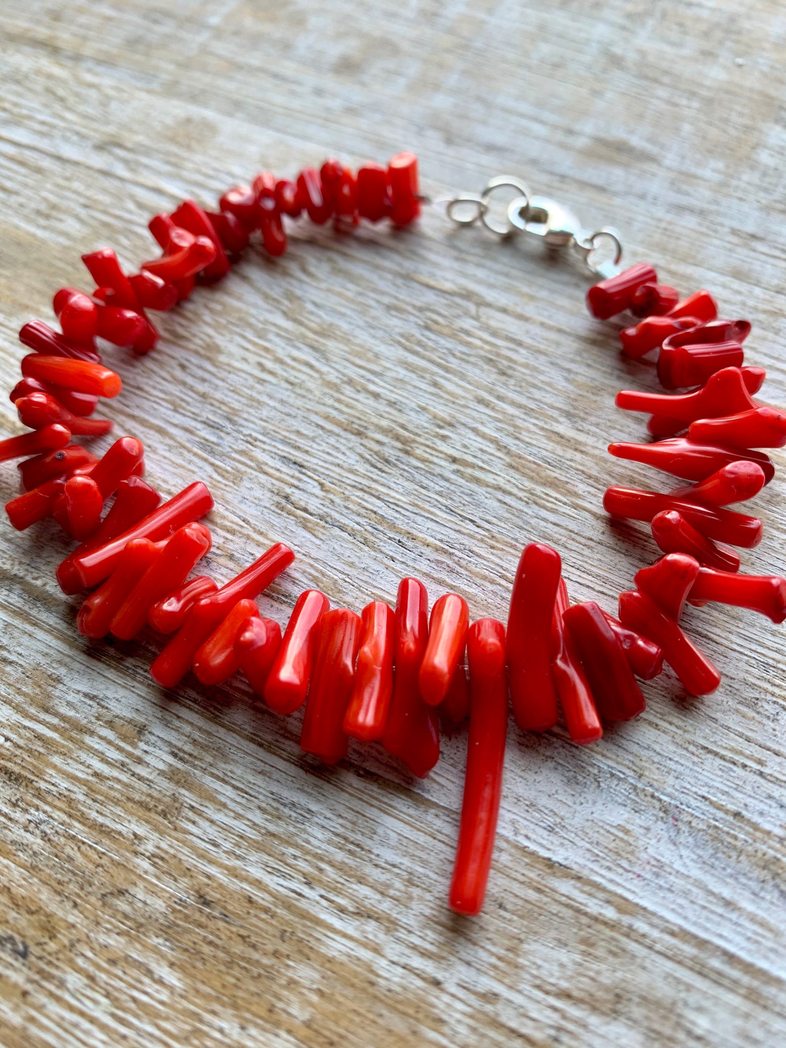 Coral Bracelet Red Coral Bracelet Dyed Coral Bracelet Pearl Etsy