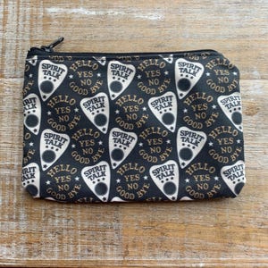 Ouija Wallet Spirit Board Coin Purse Wicca Bag Coin Purse Ouija Planchette Wallet ID Holder Fabric Bag Gothic Zipper Pouch Gothic Gift