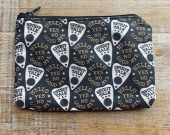 Ouija Wallet Spirit Board Coin Purse Wicca Bag Coin Purse Ouija Planchette Wallet ID Holder Fabric Bag Gothic Zipper Pouch Gothic Gift