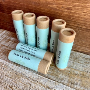 Pickle Lip Balm Eco Friendly Lip Balms Natural Plastic-free Packaging Zero Waste Chapstick Earth Friendly Sustainable Biodegradable Pickle image 2