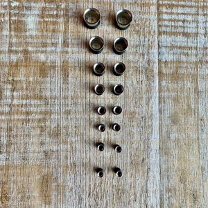 Surgical Steel Tunnel Gauges ONE PAIR 14g-00g Ear Gauges Sold As A Pair Tunnel Gauges Silver Tone Tunnels Steel Tunnels Silver Ear Gauges image 5