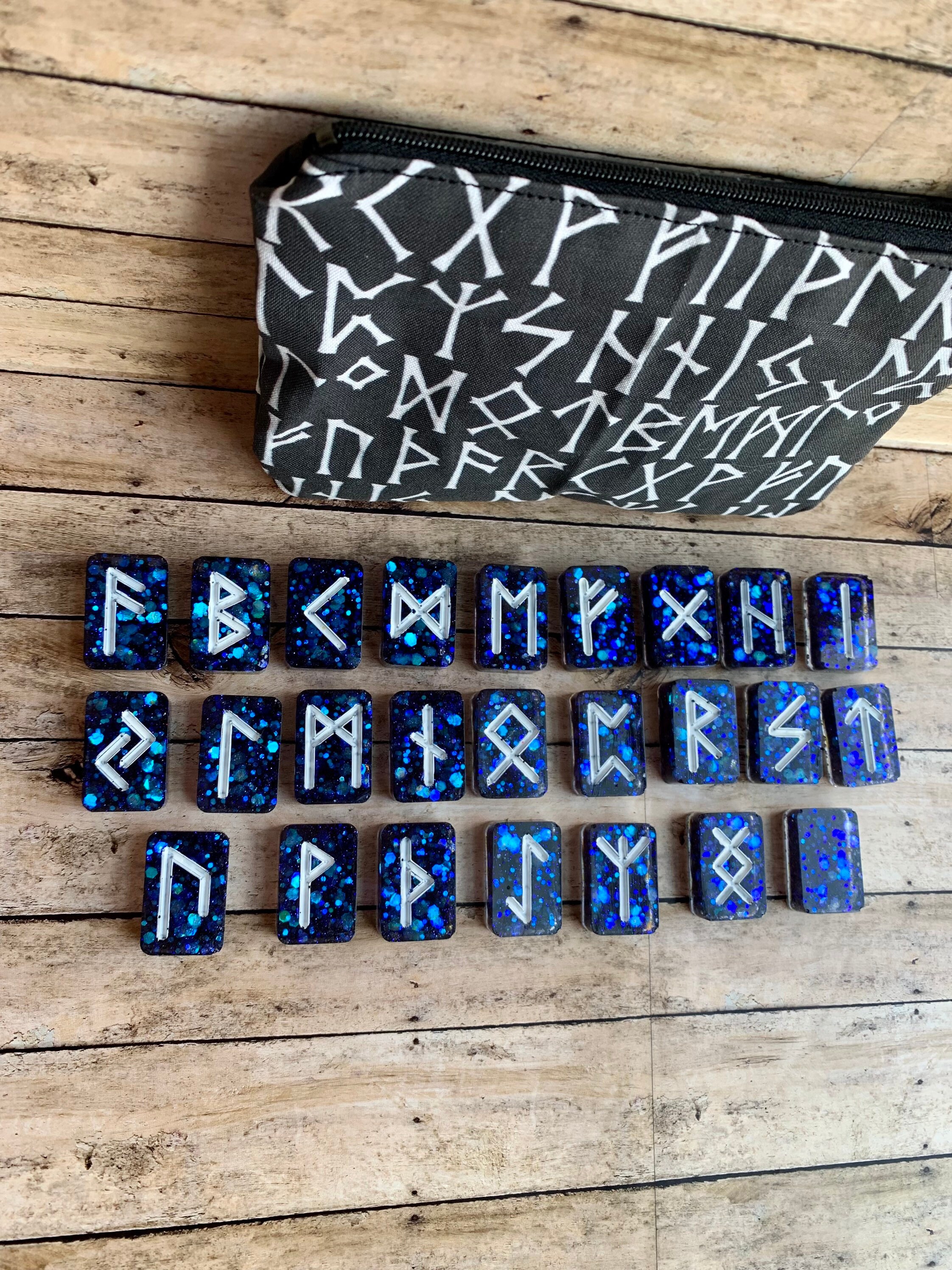 Elder Futhark Runes Viking Runes Set Resin Runes Set Nordic Runes Set ...