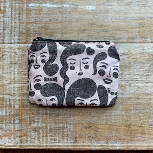 Monedero retro para mujer, bolso para mujer, monedero, cartera vintage para mujer, tarjetero para identificación, monedero de tela, cartera con cremallera para mujer