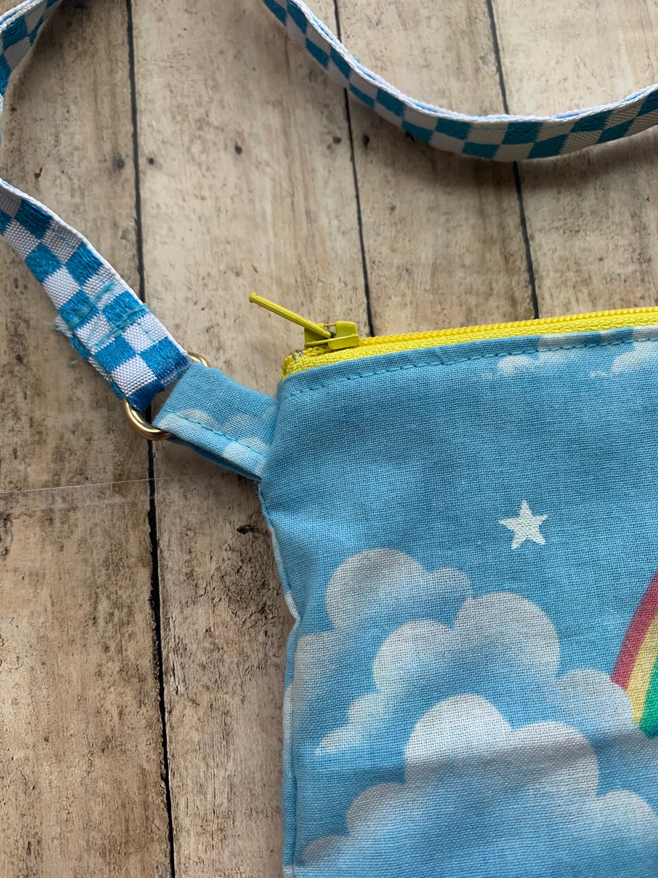 バッグ rainbow Rainbow Crossbody Bag Sky Multicolored Purse Checkered Bag