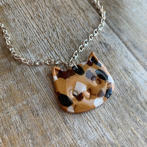 Calico Cat Necklace Cat Lover Necklace Gift Cute Necklace Cute Calico Crazy Cat Lady Cat Necklace Orange Cat Adorable Cat Necklace