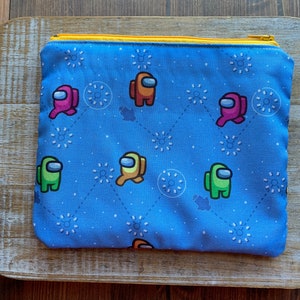 Bolsa de maquiagem para videogame, bolsa com zíper, espaço para videogame, carteira estética, tecido gamer, bolsa cosmética com zíper, bolsa infantil