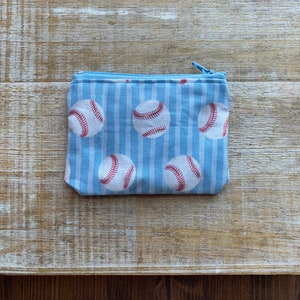 Baseball Geldbörse Blau Geldbörse Baseball ID Halter Sport Reißverschluss Tasche Roter Beutel Blau Softball Geldbörse Baseball Liebhaber Geschenk