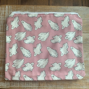 Bolsa de maquillaje fantasma Bolsa de Halloween Monedero Monedero Espíritus fantasmas Titular de identificación Bolsa de tela Bolsa de cremallera espeluznante Monedero gótico Halloween Cosmético