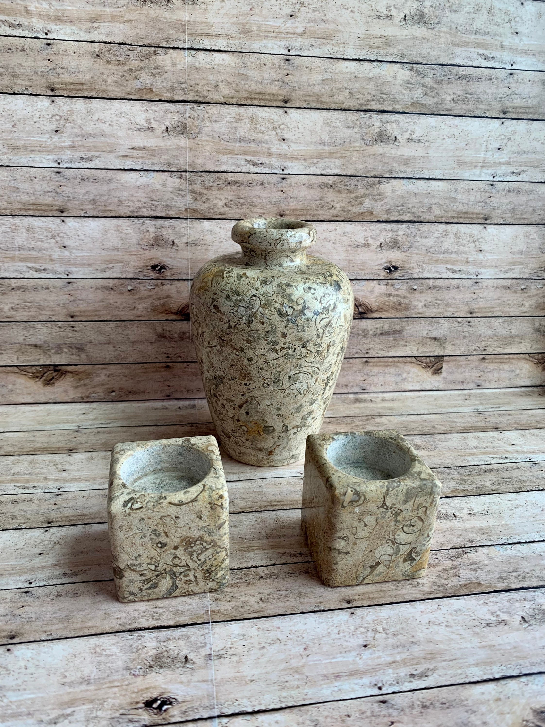 Fossil Stone Vase - Etsy