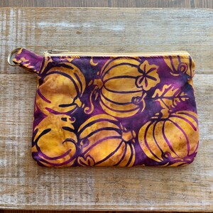 Monedero de Halloween, monedero con forma de calavera, monedero con forma de calabaza, portadocumentos, bolsa de tela, bolsa de tela batik con cremallera y diseño de calabaza, regalo gótico