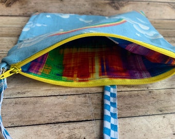 バッグ rainbow 1980s Multicolor Rainbow Thick Canvas Mini Tote Bag 