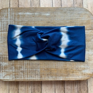 Stretch Headbands Knotted Headbands Twist Headband Stretchy Soft Headband For Nurses Tie Dye Retro Headband UPCYCLED