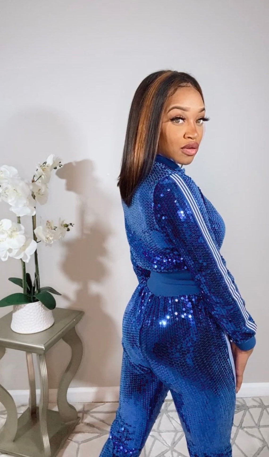 sequin jogging suit
