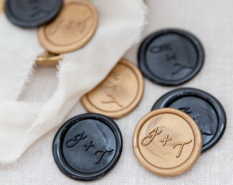 Custom Wax Seals / Initial Wax Seal / Personalized Wax Stamp / Wedding Invitation Seals / Peel and Stick Wax Seal/ Custom Wax Seal