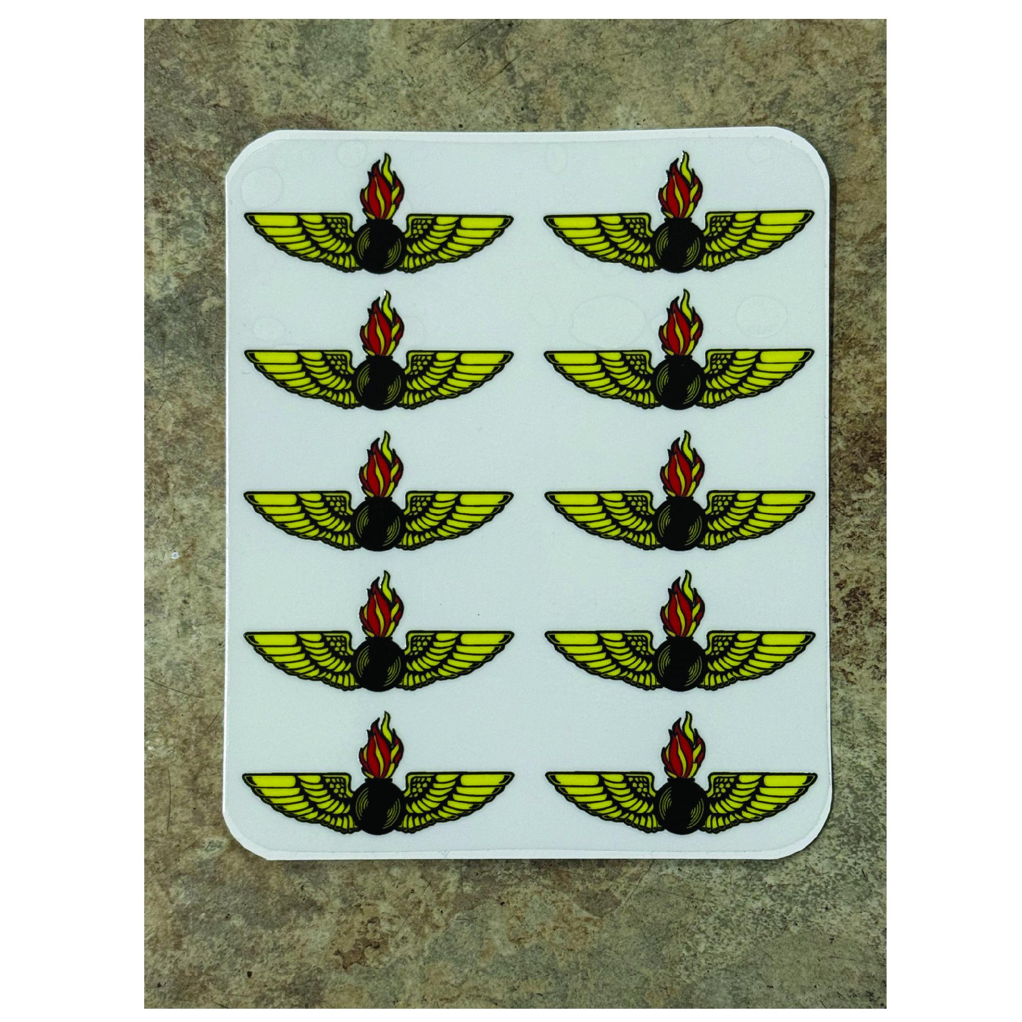 AO Wing Sticker Pack – 10 Mini Aviation Ordnance Flame Bomb Decals - Etsy